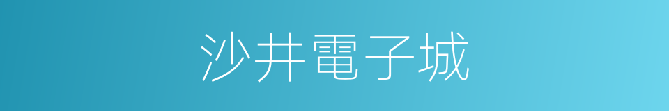 沙井電子城的同義詞