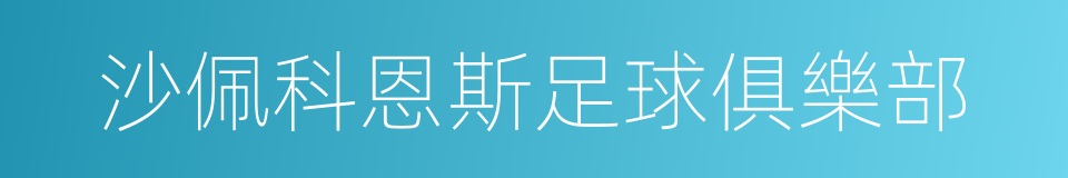 沙佩科恩斯足球俱樂部的同義詞