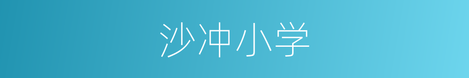 沙冲小学的同义词