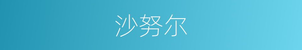 沙努尔的同义词