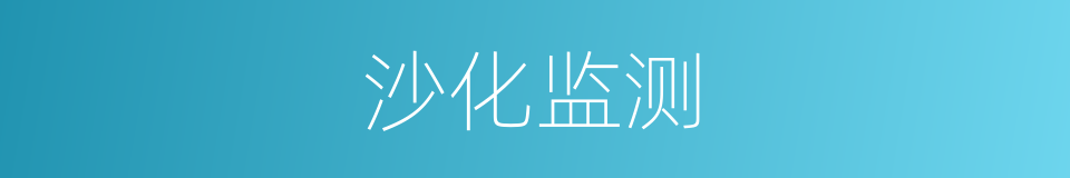 沙化监测的同义词