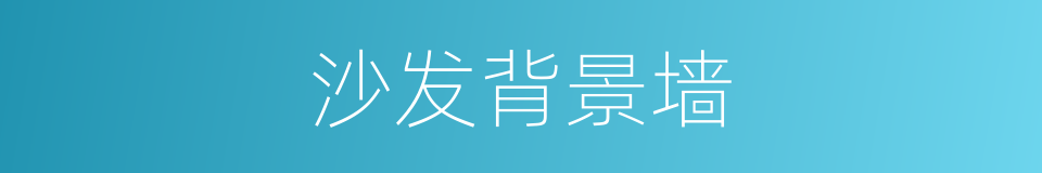 沙发背景墙的同义词