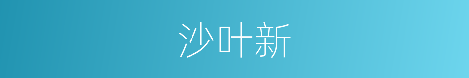 沙叶新的同义词