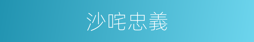 沙咤忠義的同義詞