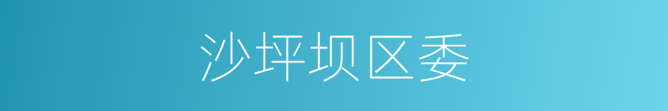 沙坪坝区委的同义词