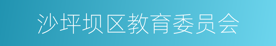 沙坪坝区教育委员会的同义词