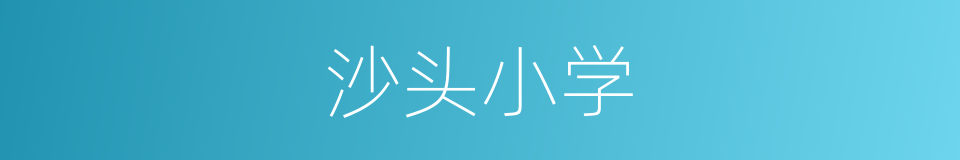 沙头小学的同义词