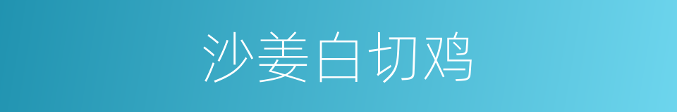 沙姜白切鸡的同义词