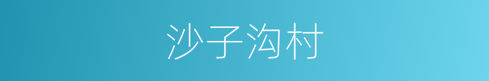 沙子沟村的同义词