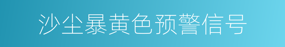 沙尘暴黄色预警信号的同义词