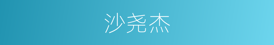 沙尧杰的同义词