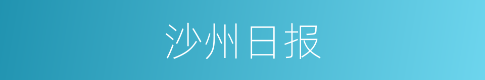 沙州日报的同义词