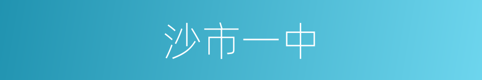 沙市一中的同义词