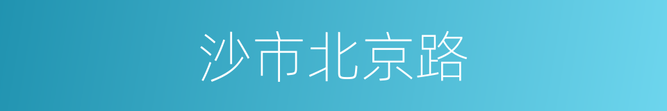 沙市北京路的同义词