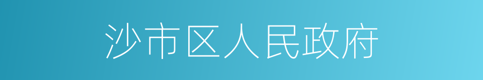 沙市区人民政府的同义词