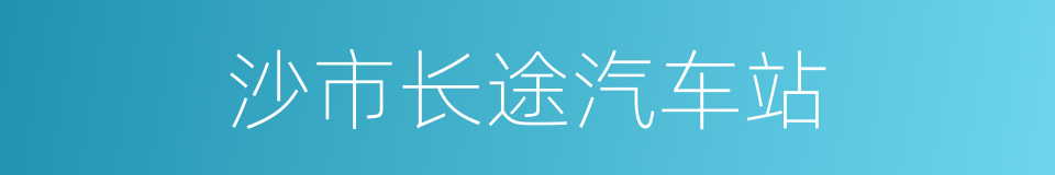 沙市长途汽车站的同义词