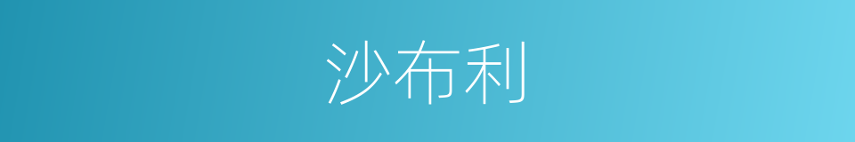 沙布利的同义词