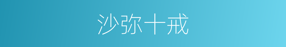 沙弥十戒的同义词
