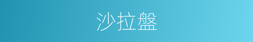 沙拉盤的同義詞