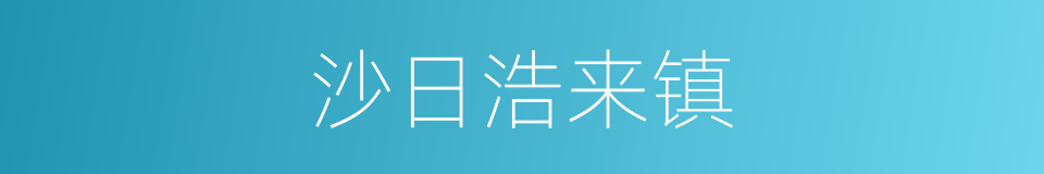 沙日浩来镇的同义词