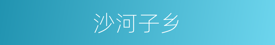 沙河子乡的同义词