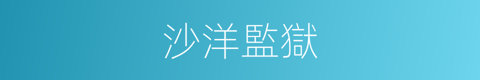 沙洋監獄的同義詞