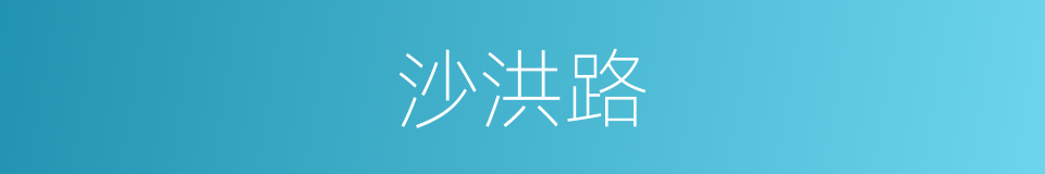 沙洪路的同义词