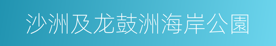 沙洲及龙鼓洲海岸公園的同義詞