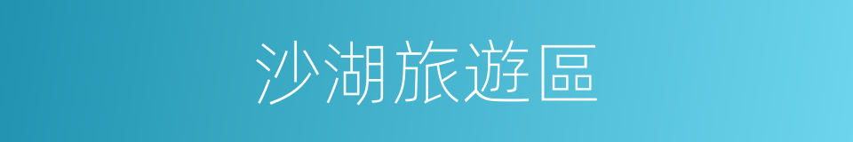 沙湖旅遊區的同義詞