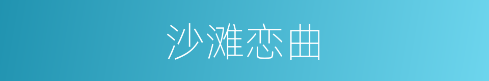 沙滩恋曲的同义词