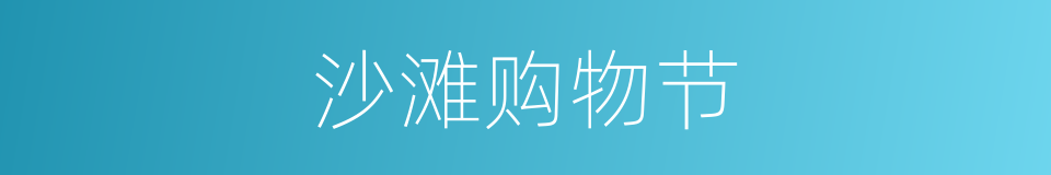 沙滩购物节的同义词