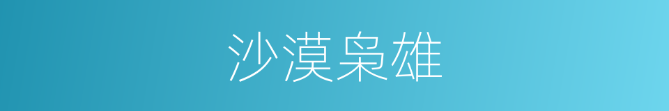 沙漠枭雄的同义词