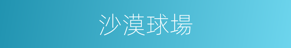 沙漠球場的同義詞