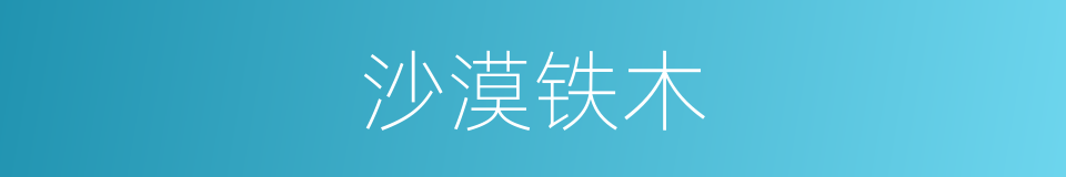 沙漠铁木的同义词