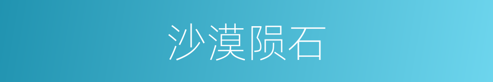 沙漠陨石的同义词