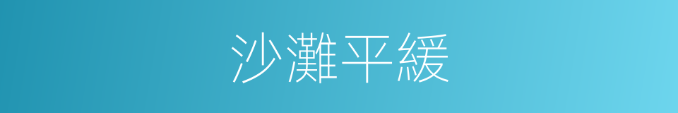 沙灘平緩的同義詞