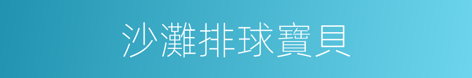 沙灘排球寶貝的同義詞