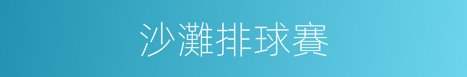 沙灘排球賽的同義詞