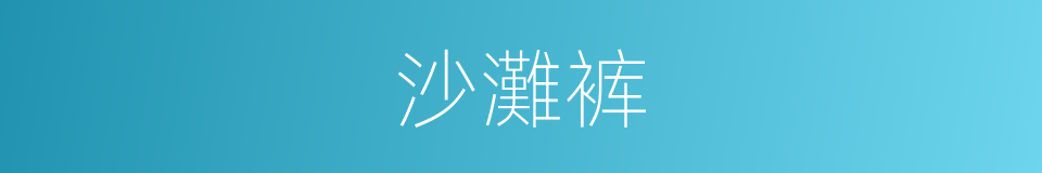 沙灘裤的同義詞