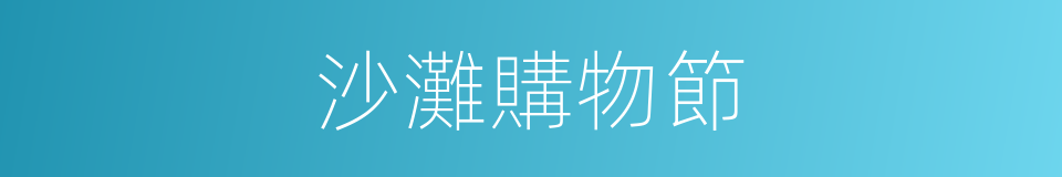 沙灘購物節的同義詞