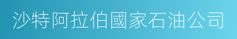 沙特阿拉伯國家石油公司的同義詞