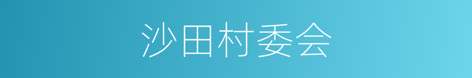 沙田村委会的同义词