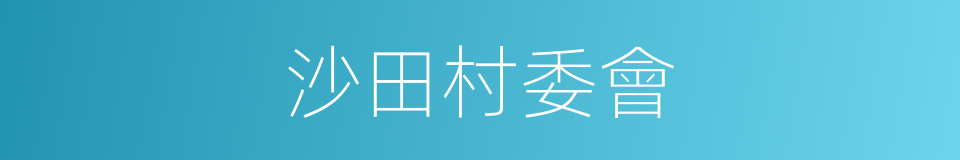 沙田村委會的同義詞