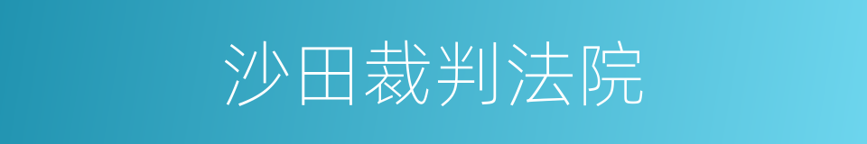 沙田裁判法院的同义词