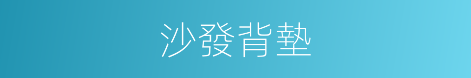 沙發背墊的同義詞