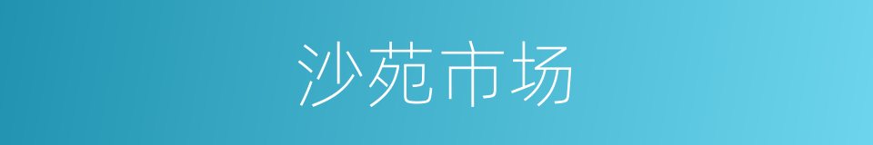 沙苑市场的同义词