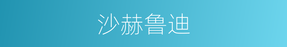 沙赫鲁迪的同义词