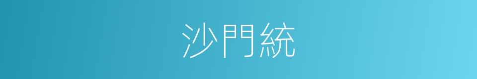 沙門統的同義詞