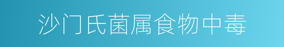 沙门氏菌属食物中毒的同义词
