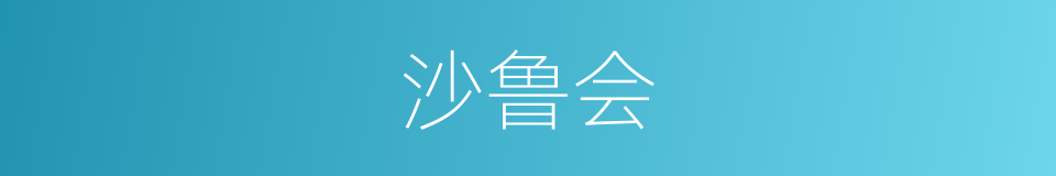 沙鲁会的同义词